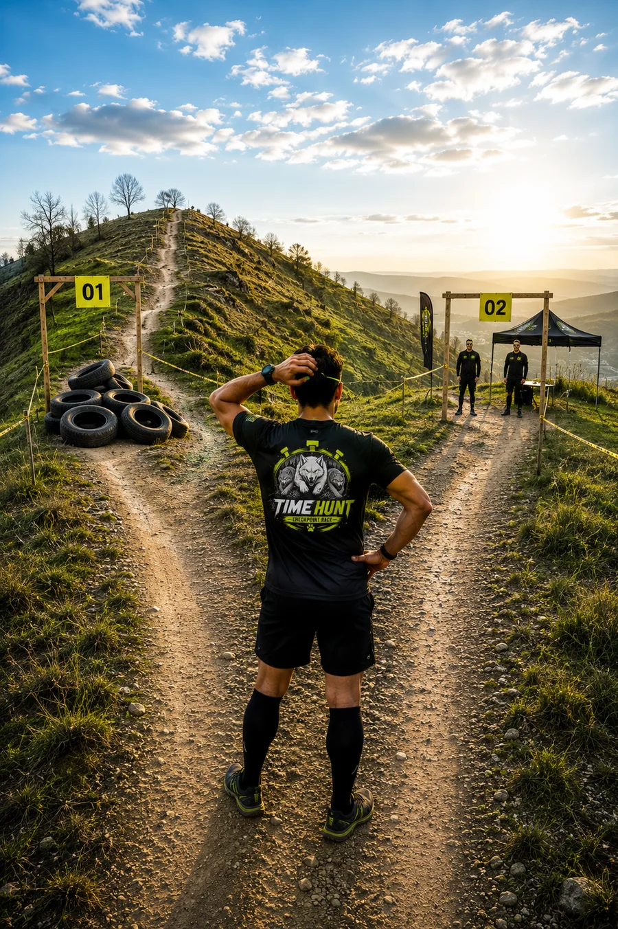 Time Hunt versenyző checkpoint választás előtt